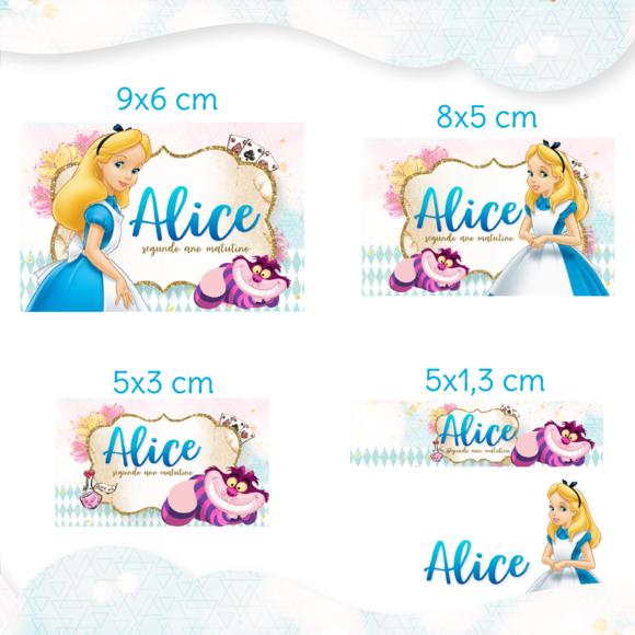 Arquivo digital Etiqueta Escolar - Alice