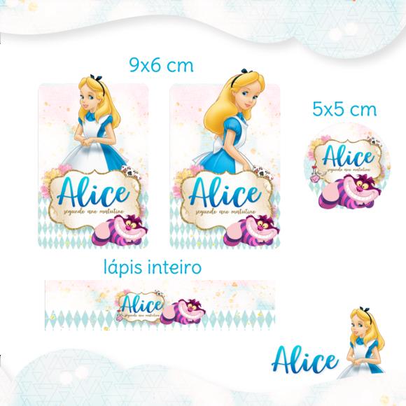 Arquivo digital Etiqueta Escolar - Alice