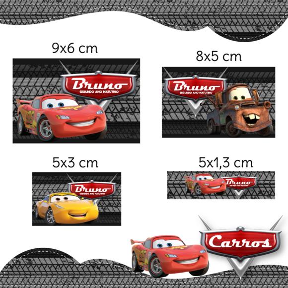 Arquivo digital Etiqueta Escolar - Carros