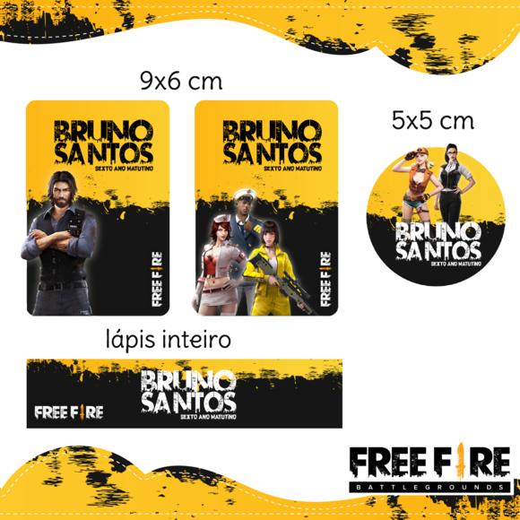 Arquivo digital Etiqueta Escolar - Freefire