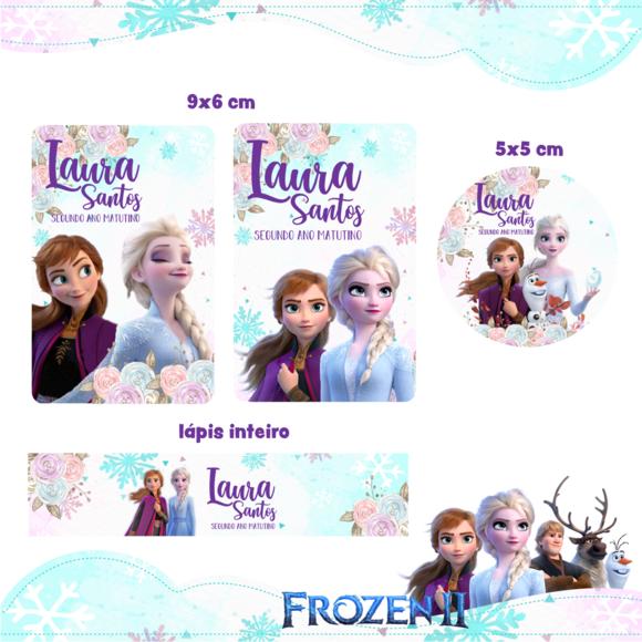 Arquivo digital Etiqueta Escolar - Frozen