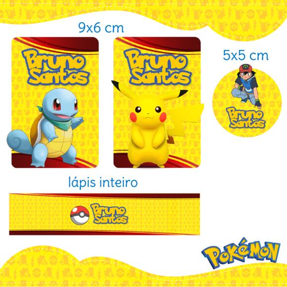 Arquivo Digital Etiqueta Escolar - Pokemon