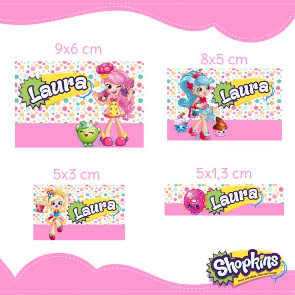 Arquivo digital Etiqueta Escolar - Shopkins