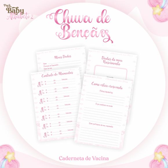 Caderneta de Vacina - Chuva de Amor Menina