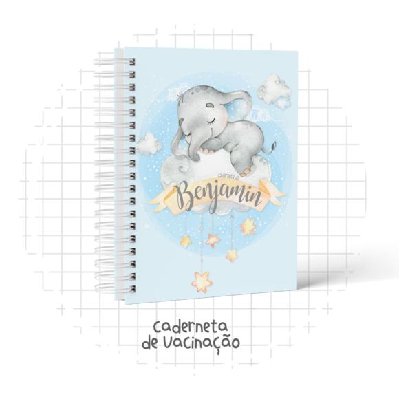 Caderneta de Vacina - Elefantinho Menino + Chaveiro