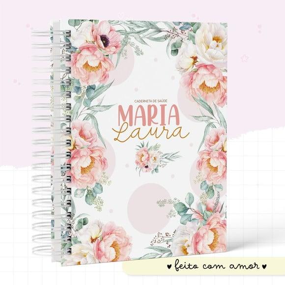 Caderneta de Vacina - Floral 04 + Chaveiro
