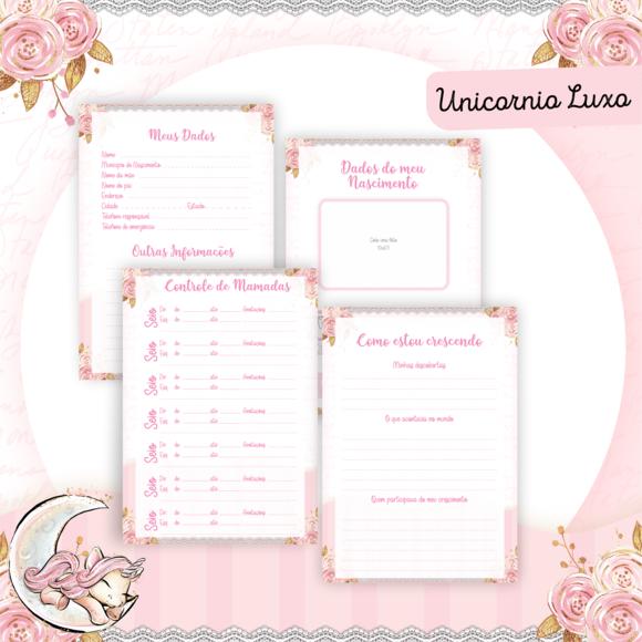 Caderneta de Vacinação - Unicornio Luxo