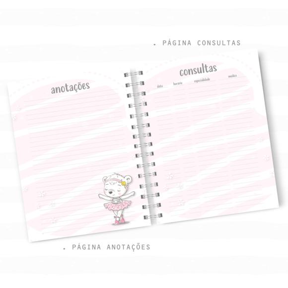 Caderneta de Vacinação -Ursinha Bailarina