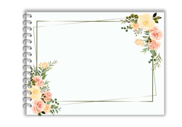 Caderno Assinatura e Mensagens - Floral 01