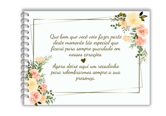 Caderno Assinatura e Mensagens - Floral 01
