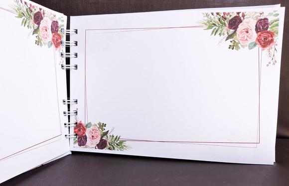 Caderno Assinatura E Mensagens - Casamento Marsala