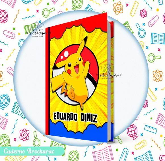 Caderno Brochurão (g) - Combo Pokemon (7 Unidades)