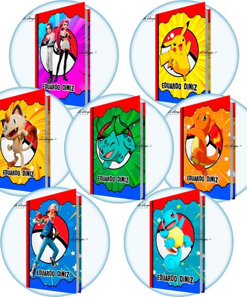 Caderno Brochurão (g) - Combo Pokemon (7 Unidades)