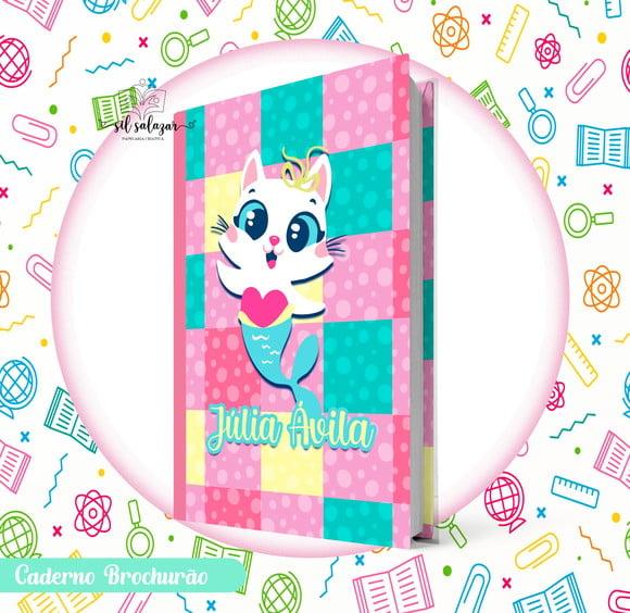 Caderno Brochurão (g) - Gatinha Sereia Puket 03