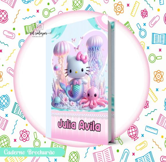 Caderno Brochurão (g) - Hello Kitty Sereia