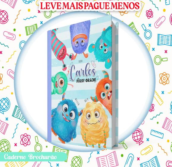 Caderno Brochurão (g) - Monstrinhos (promocional)