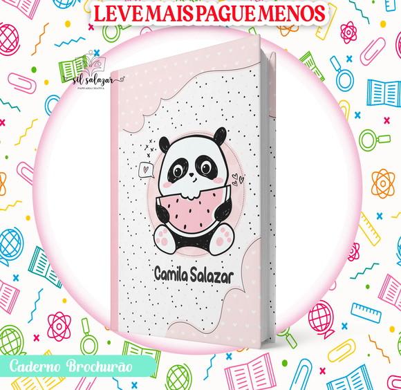 Caderno Brochurão (g) - Panda Menina (promocional)