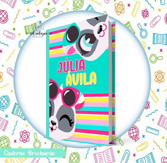Caderno Brochurão (g) - Panda Summer Colors Puket