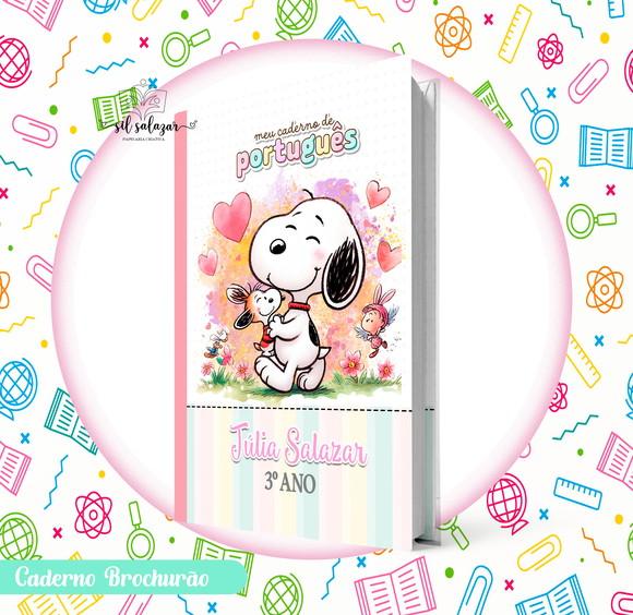 Caderno Brochurão (g) - Snoopy Menina