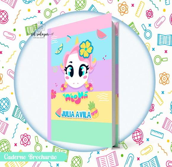 Caderno Brochurão (g) - Unicornio Aloha Puket 02