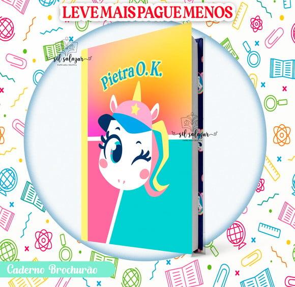 Caderno Brochurão (g) - Unicornio Tenis Puket (promocional)