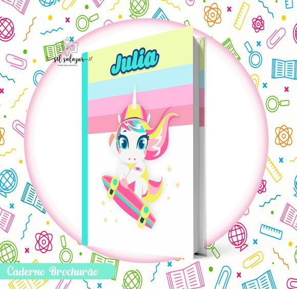 Caderno Brochurão (g) - Unicornio Skate Puket