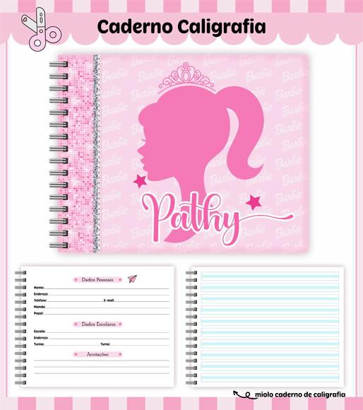 Caderno de Caligrafia - Barbie
