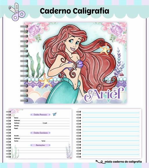 Caderno de Caligrafia - Ariel