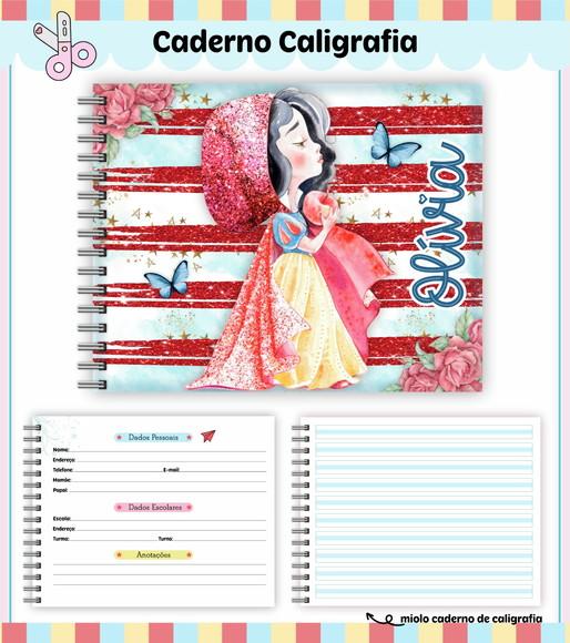 Caderno de Caligrafia - Branca de Neve