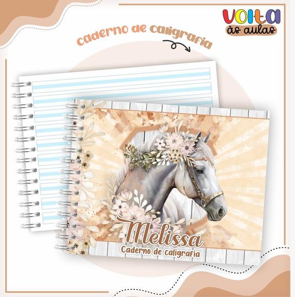 Caderno de Caligrafia - Cavalo Menina