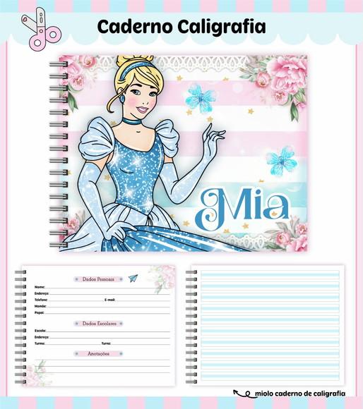 Caderno de Caligrafia - Cinderela