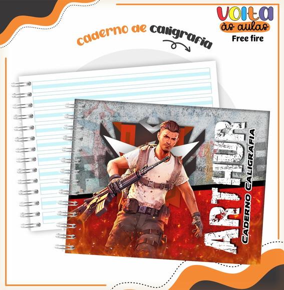 Caderno de Caligrafia - Freefire