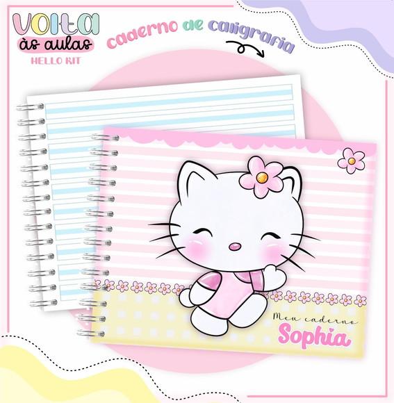 Caderno de Caligrafia - Hello Kitty