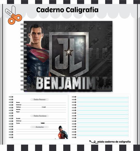 Caderno de Caligrafia - Liga da Justiça