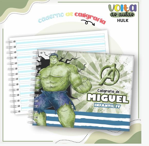 Caderno de Caligrafia - Hulk