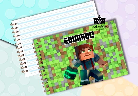 Caderno de Caligrafia - Minecraft 02