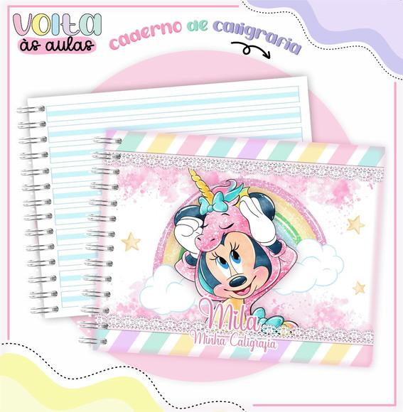 Caderno de Caligrafia - Minnie Unicornio