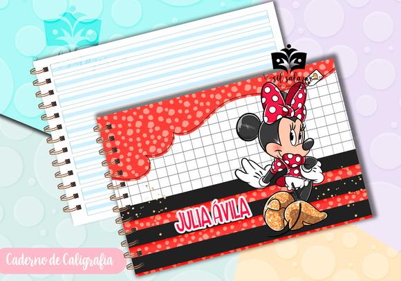Caderno de Caligrafia - Minnie Vermelha 02