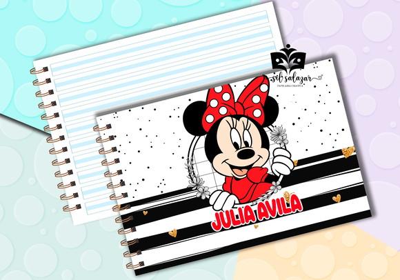 Caderno de Caligrafia - Minnie Vermelha