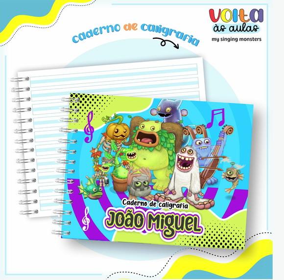 Caderno de Caligrafia - My Singing Monsters
