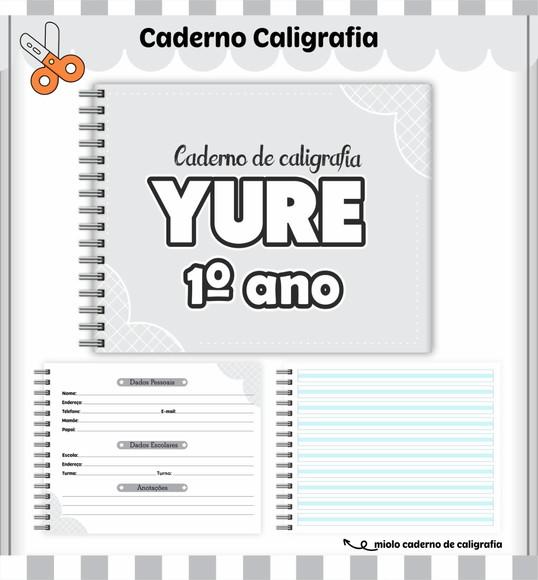 Caderno de Caligrafia - Neutro Cinza