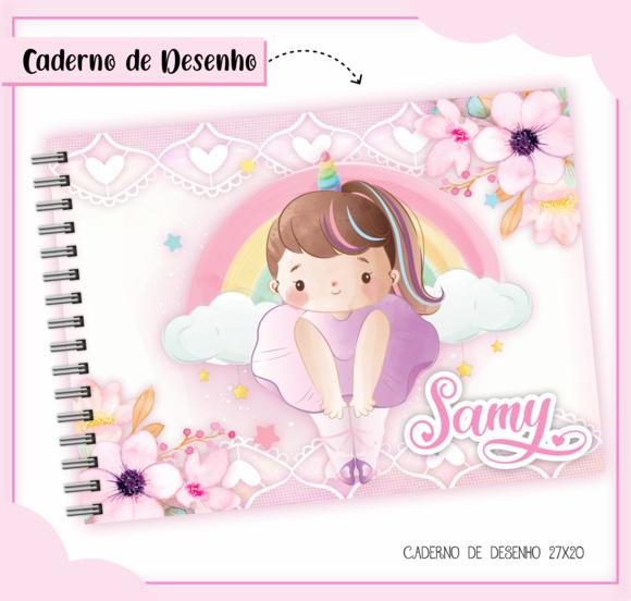 Caderno de Desenho - Bailarina Unicórnio