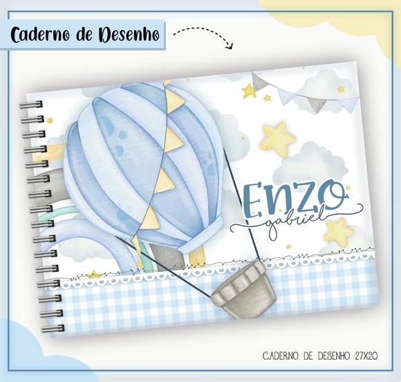Caderno de Desenho - Balões Menino