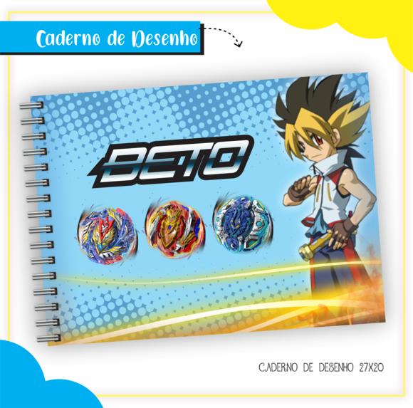 Caderno de Desenho - Beyblade