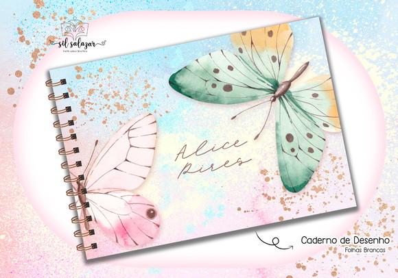 Caderno de Desenho - Borboletas 02