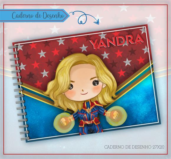 Caderno de Desenho - Capitã Marvel