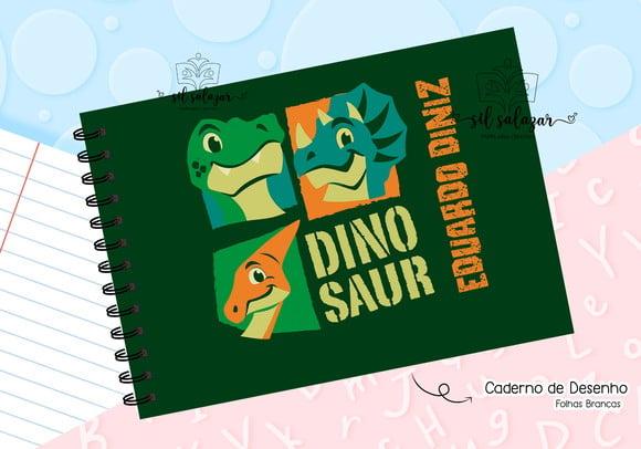 Caderno de Desenho - Dino Trio Puket