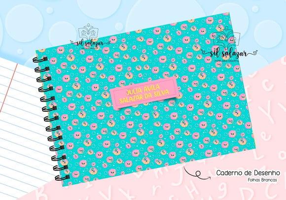 Caderno de Desenho - Gatinha Sereia Puket