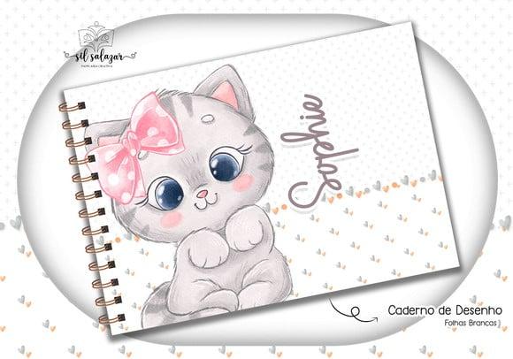 Caderno de Desenho - Gatinho
