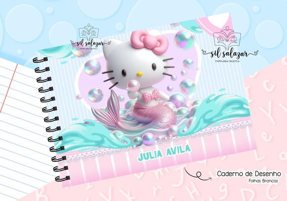 Caderno de Desenho - Hello Kitty Sereia